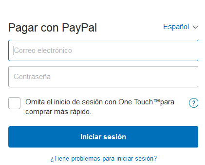 Pagar con PayPal