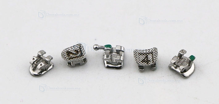 50 cajas de ortodoncia metal brackets tirantes Mini Roth 022 3 Ganchos Con Láser