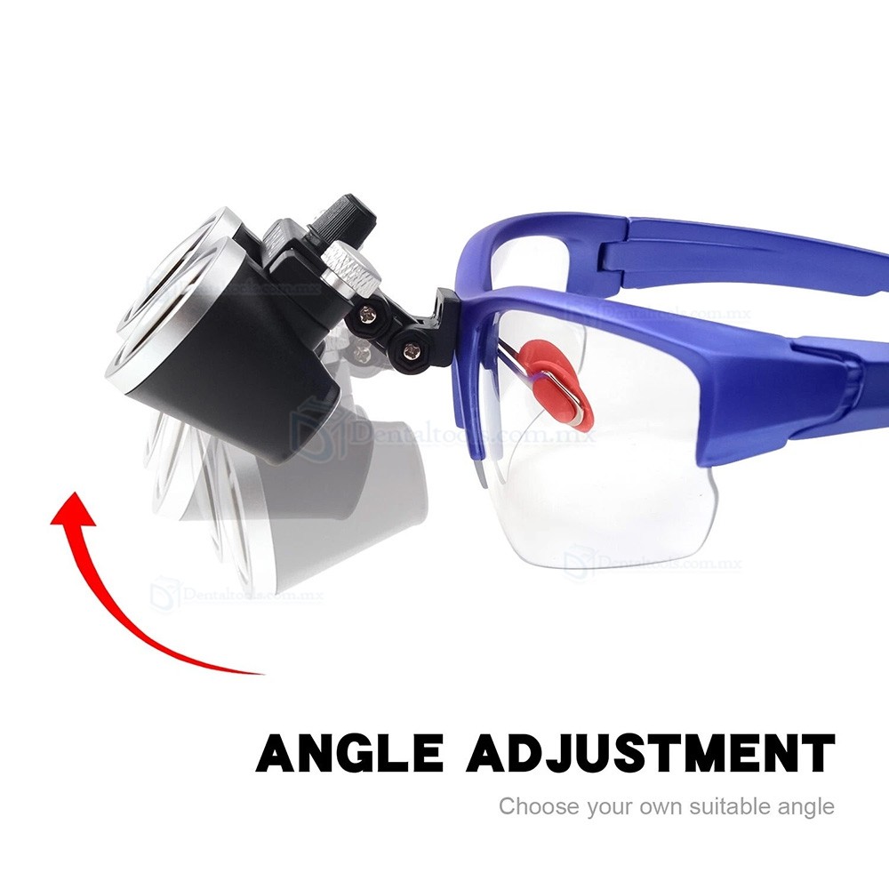 Lupas binoculares dentales 3.5X con luz LED de 5W y filtro &oacute;ptico