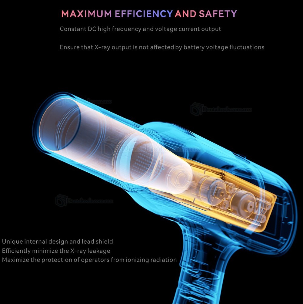 100% Woodpecker Ai Ray Unidad de rayos X dental portátil con pantalla táctil máquina de rayos X de alta frecuencia