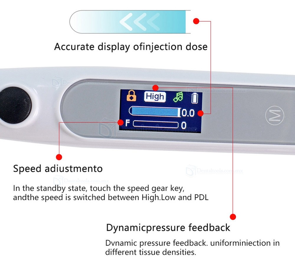 Inyector de anestesia dental pluma de anestesia indolora para dentista inalámbrica