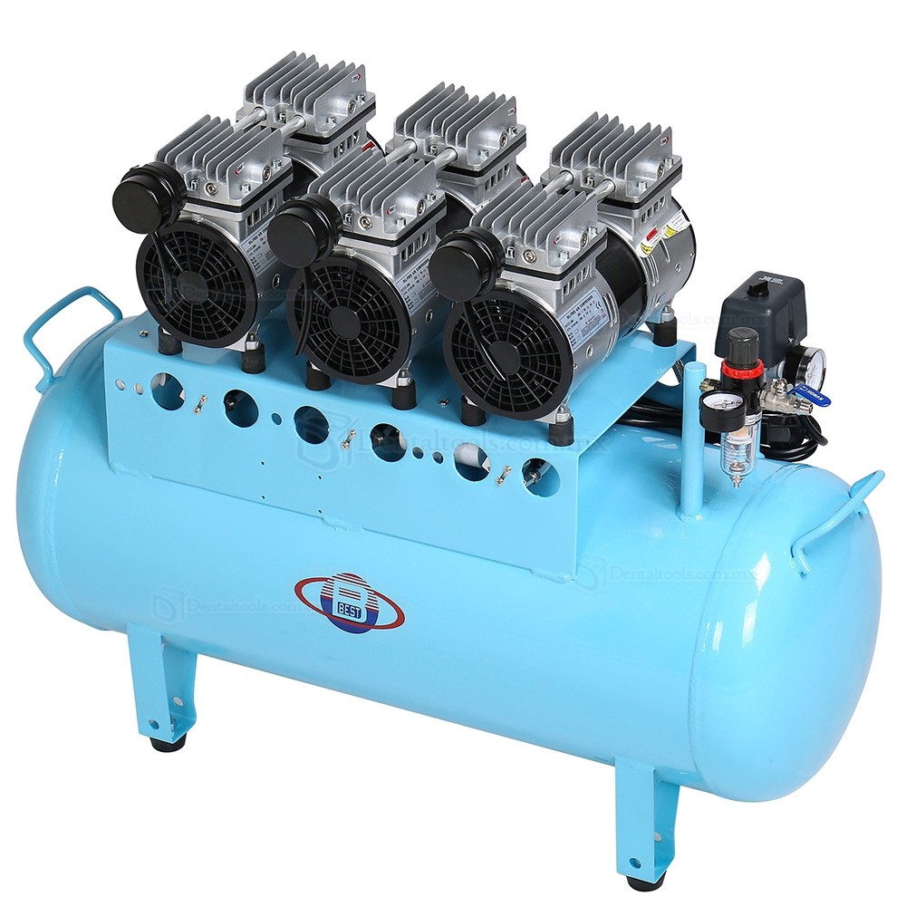 DB-103 Compresor de aire dental sin aceite de 90L y 390L/min