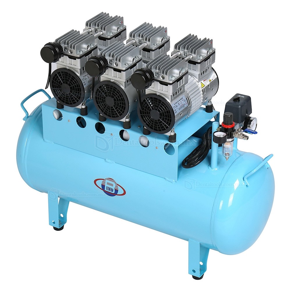 BD-203 Compresor de aire dental sin aceite de 90L y 450L/min