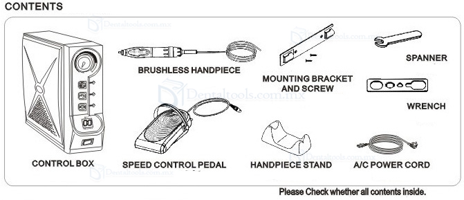 Maisilao® Nuevo Micromotor sin Escobilla BL-800A pieza de mano 60,000rpm