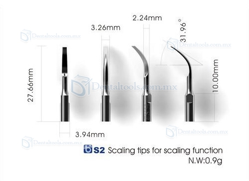 3pcs Baola® Dental Escalador Ultrasónico Consejos S2 Satelec
