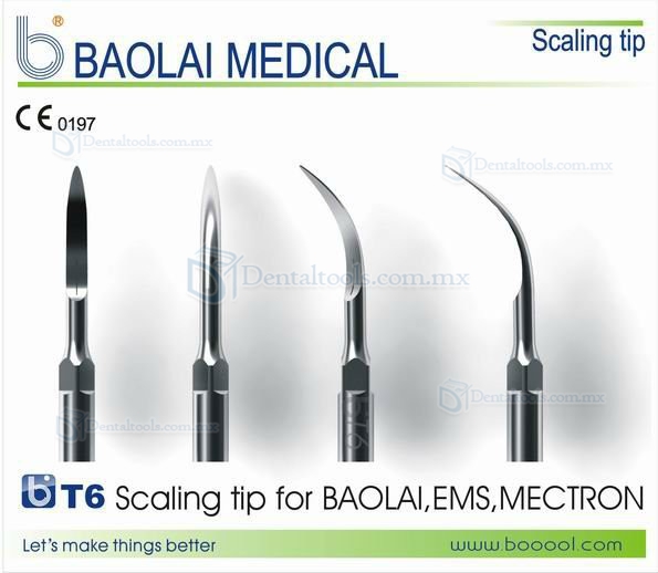 3Pcs Baola® Dental Escalador Ultrasónico Consejos T6 BAOLAI/EMS/MECTRON