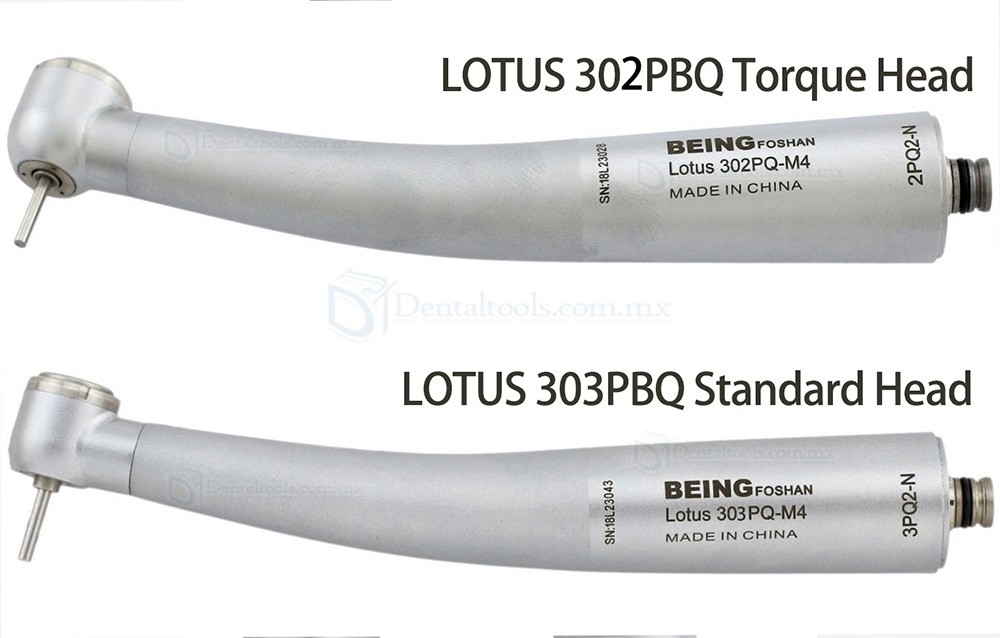 BEING Lotus 302/303PQ Pieza de mano de alta velocidad compatible con acoplamiento r&aacute;pido NSK