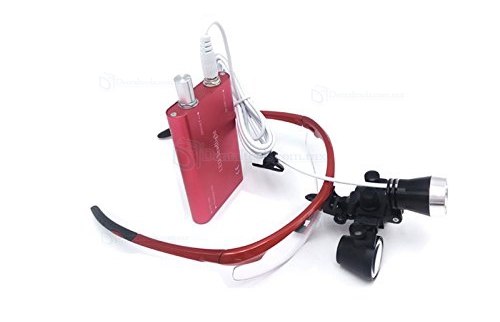 Dental lupa 2.5 x 420 distancia de trabajo para médico quirúrgico lupa con LED Cabeza