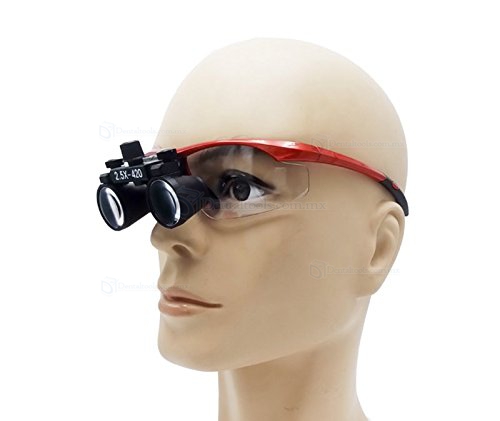 Dental lupa 2.5 x 420 distancia de trabajo para médico quirúrgico lupa con LED Cabeza
