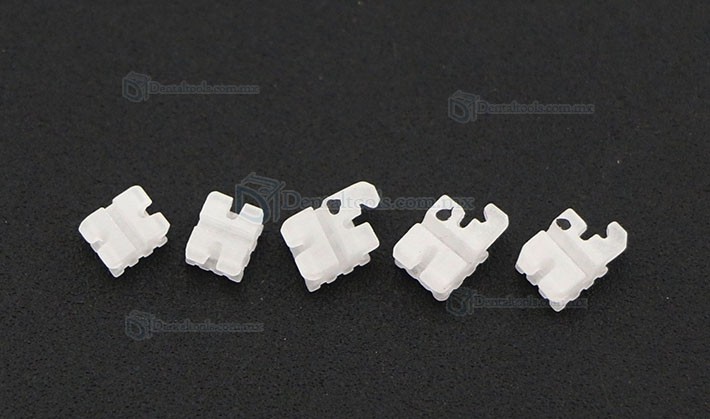 5 paquete dentales Ortodoncia Brackets de cerámica del soporte MBT Ganchos 022 345