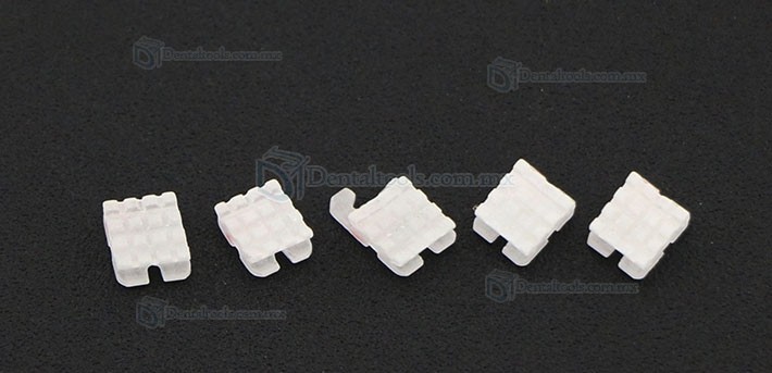 5 paquete dentales Ortodoncia Brackets de cerámica del soporte MBT 022 3 Ganchos