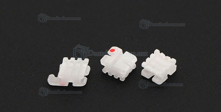 5 paquete dentales Ortodoncia Brackets de cerámica del soporte MBT 022 3 Ganchos