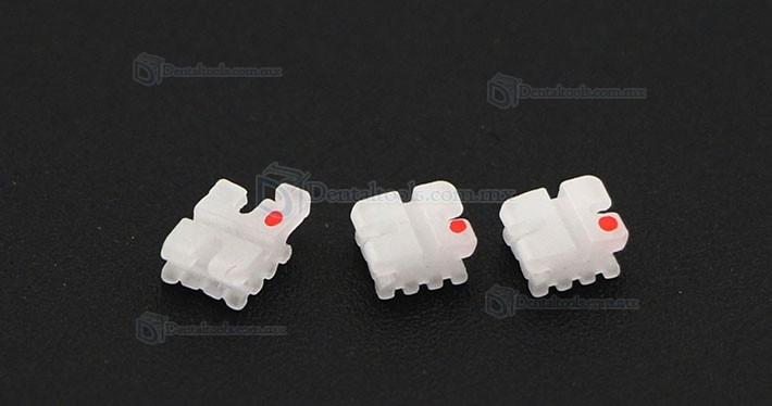 5 paquete dentales Ortodoncia Brackets de cerámica del soporte MBT 022 3 Ganchos