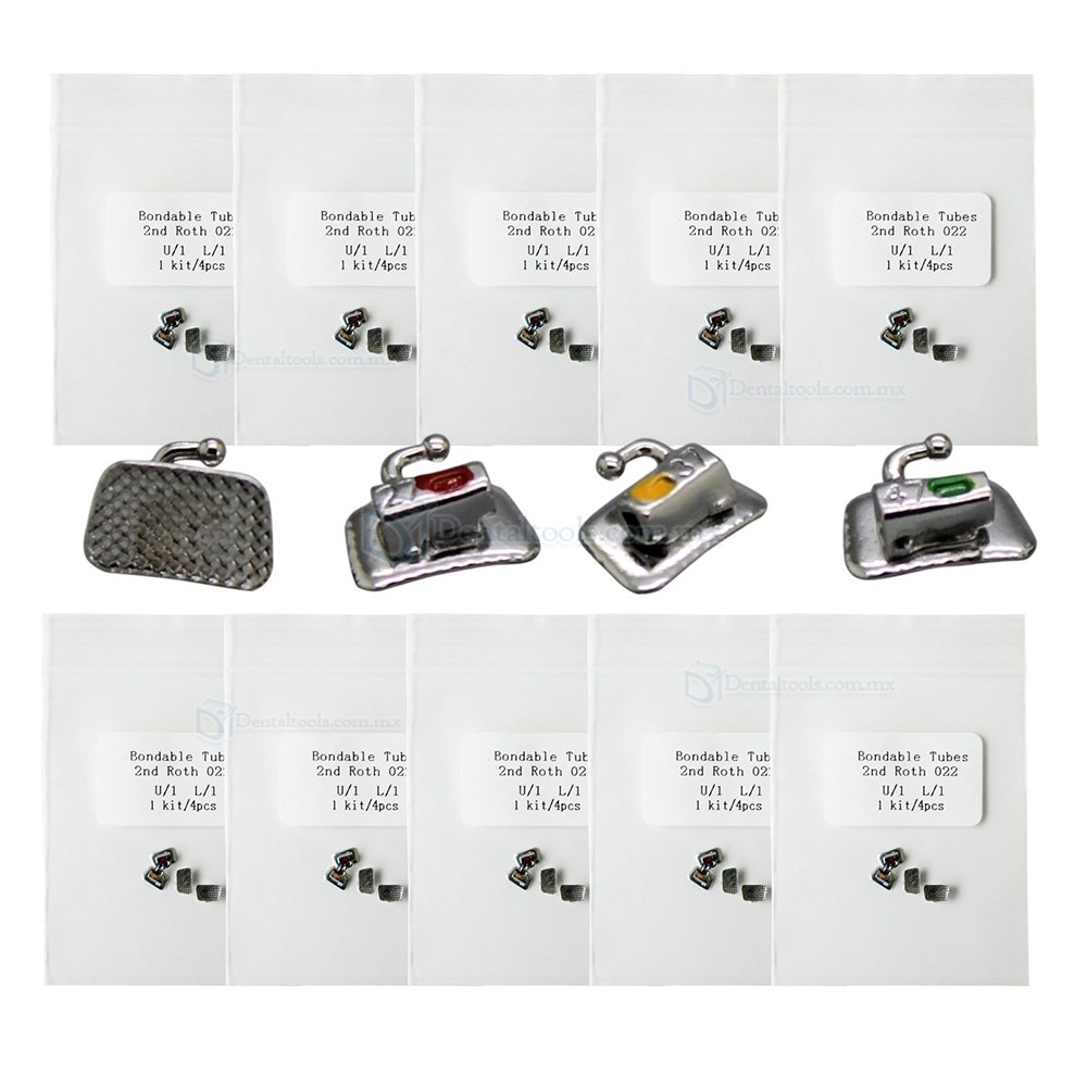 5 kits Tubos bucales de ortodoncia dentales 1st 2nd Molar Bondable MBT Roth Slot 022