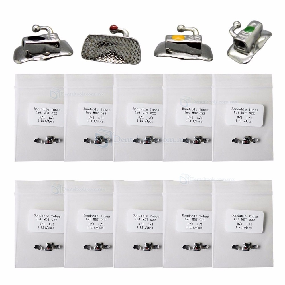 5 kits Tubos bucales de ortodoncia dentales 1st 2nd Molar Bondable MBT Roth Slot 022 