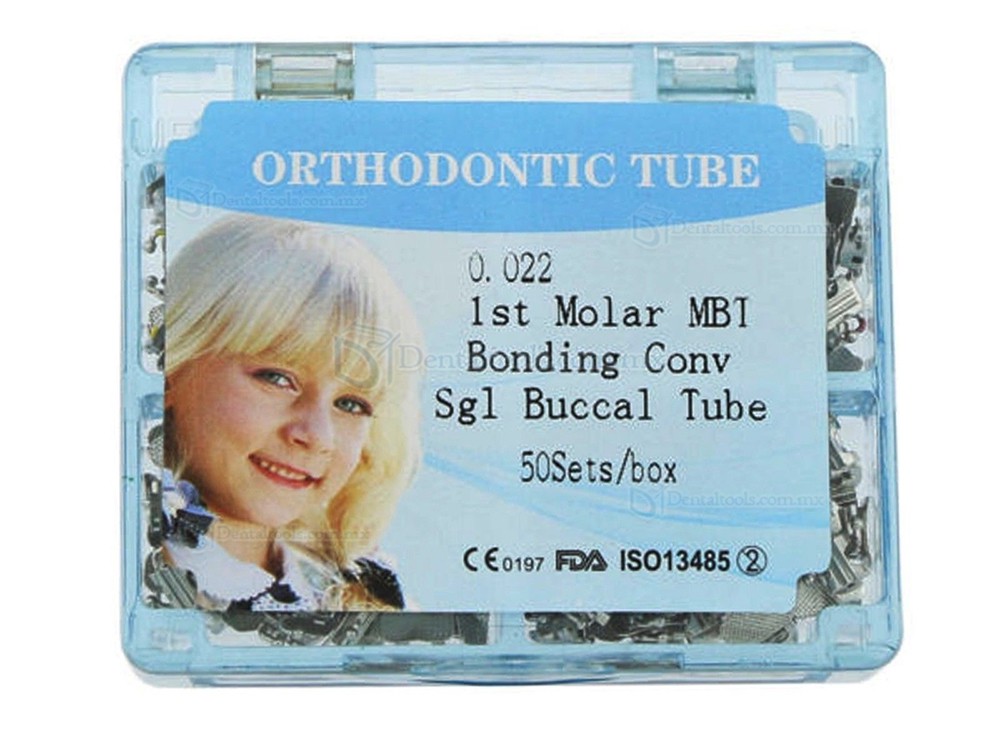 50 Set Dental Ortodoncia Convertible Tubos Bucales Vinculación 1st Molar Roth MBT 022