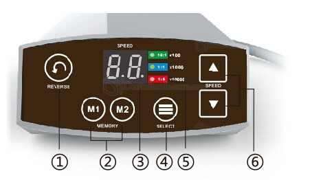 YUSENDENT COXO C-Puma Micromotor Eléctrico Dental sin Escobillas LED Compatible con NSK Z95L X95L