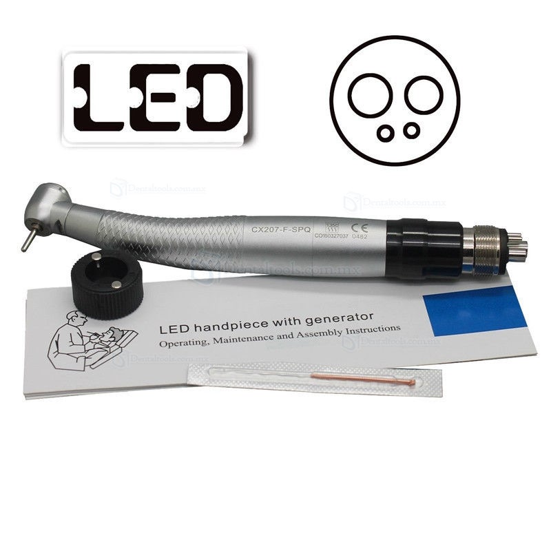 Yusendent Pieza de mano LED de auto-potencia estándar dental con acoplamiento rápido CX207-F-SPQ M4