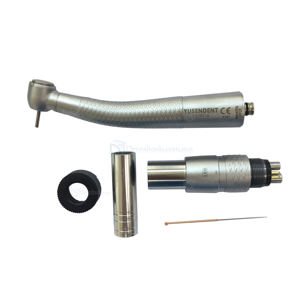 YUSENDENT® Torque Push Fibra Pieza de Mano CX207-GN-TP 6 agujeros Quick Conector