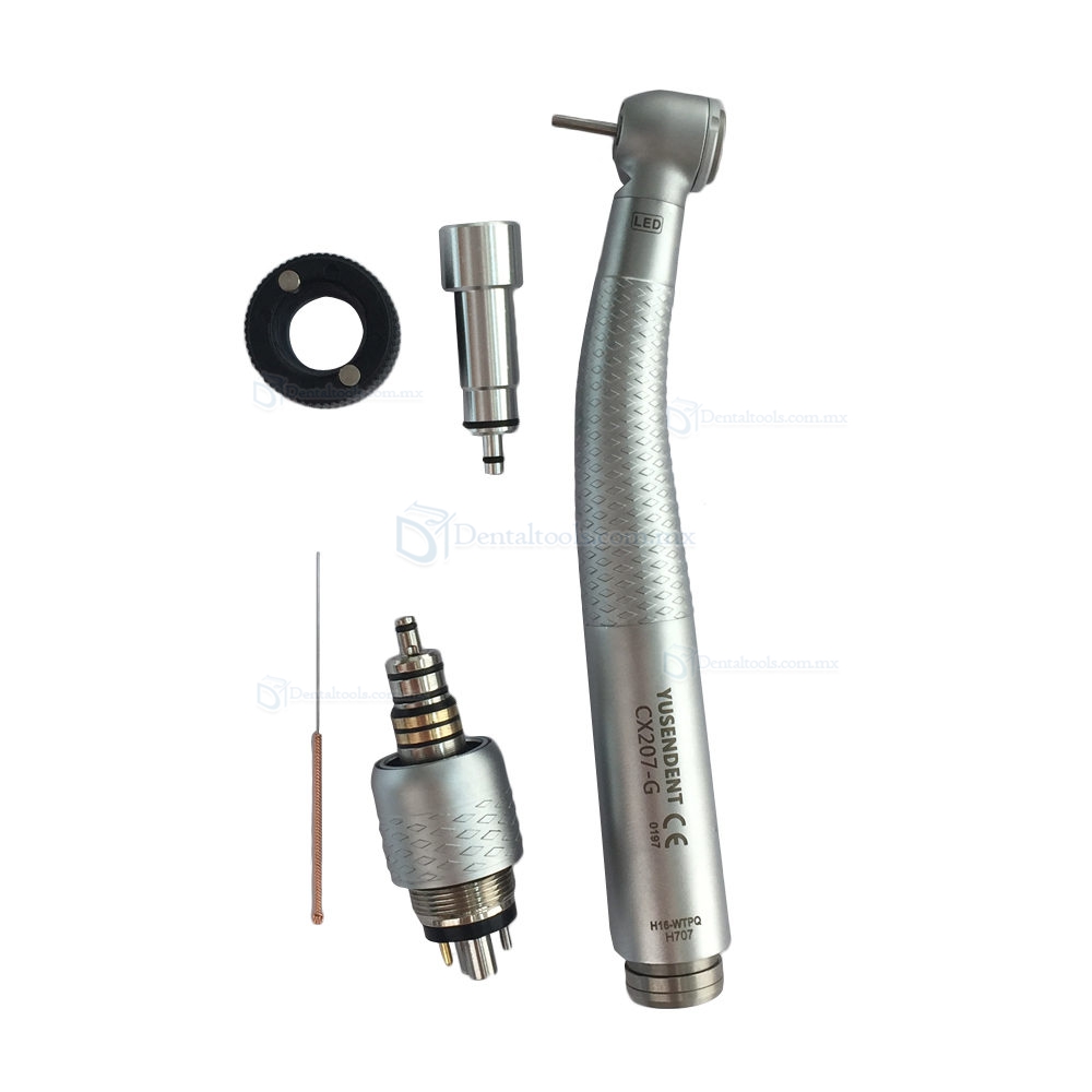 YUSENDENT® Torque Push Fibra Pieza de Mano CX207-GW-TP 6 agujeros + Quick Conector