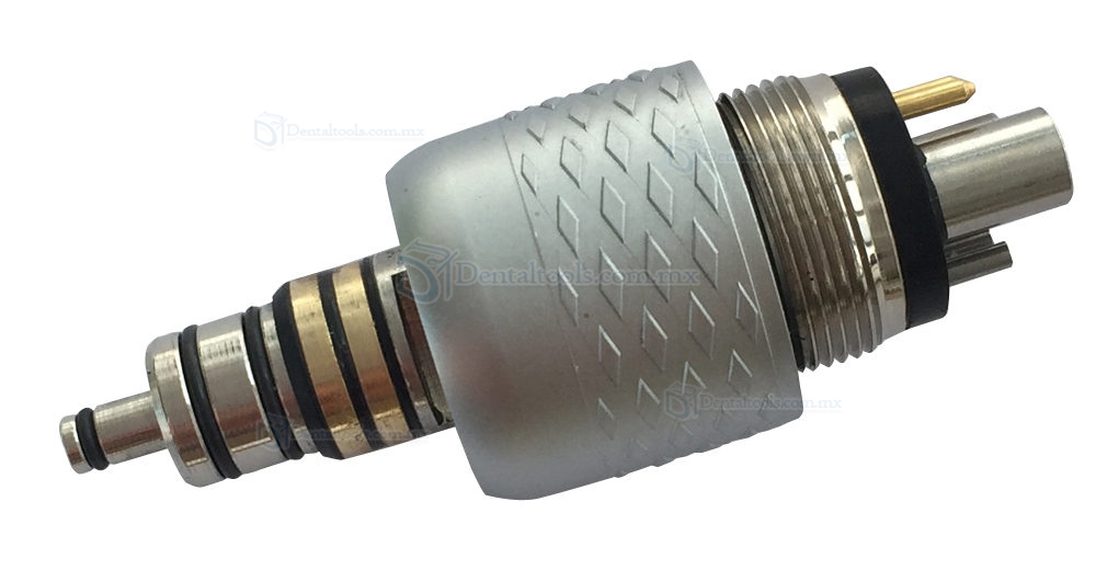 YUSENDENT® Torque Led Fibra botón Pieza de Mano CX207-GW-TP 6 agujeros + Acoplamiento rápido