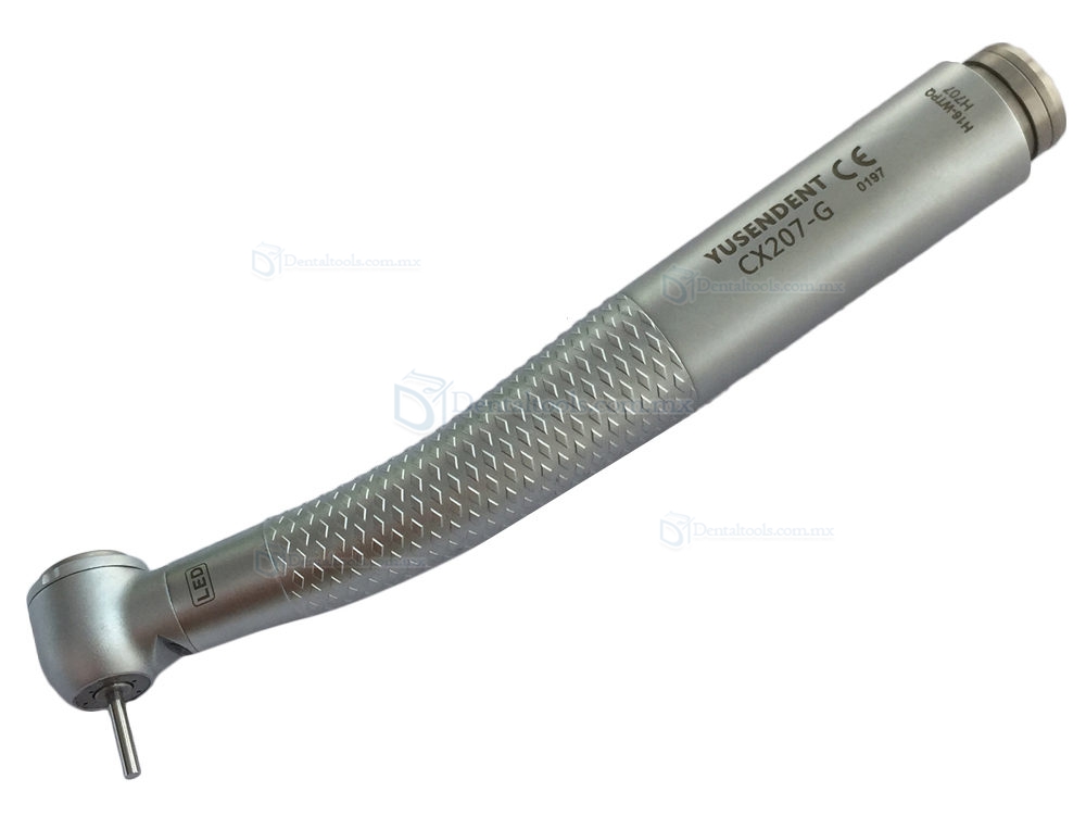 YUSENDENT® Torque Led Fibra botón Pieza de Mano CX207-GW-TP 6 agujeros + Acoplamiento rápido