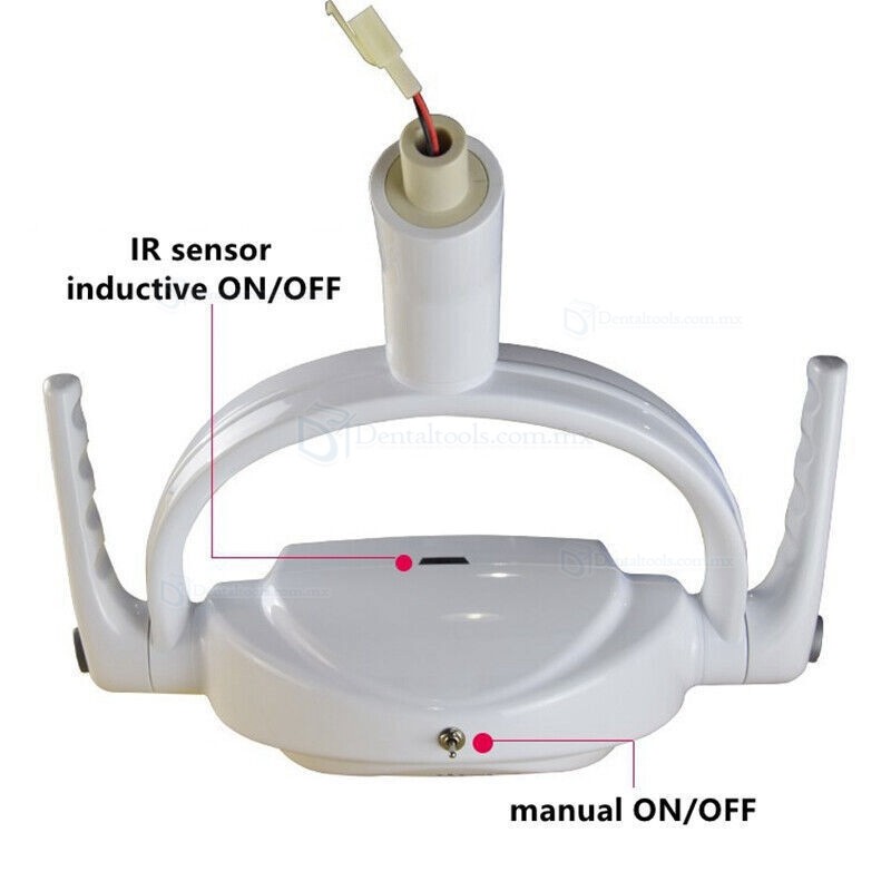 Lámpara bucal dental montada en techo lámpara operatoria LED examen sin sombras 6 LED con brazo