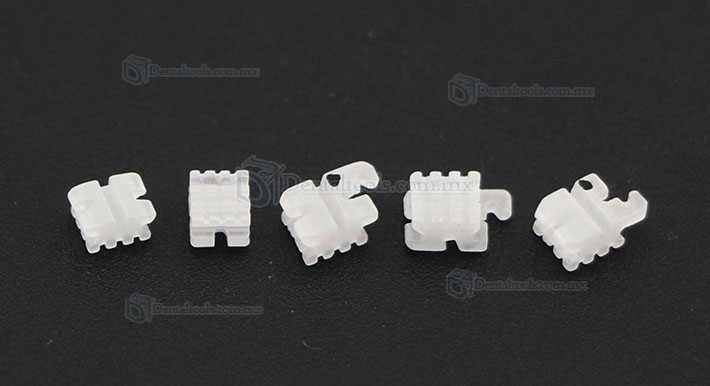 5 paquete dentales Ortodoncia Bracket de cerámica del soporte ROTH 022 345 ganchos