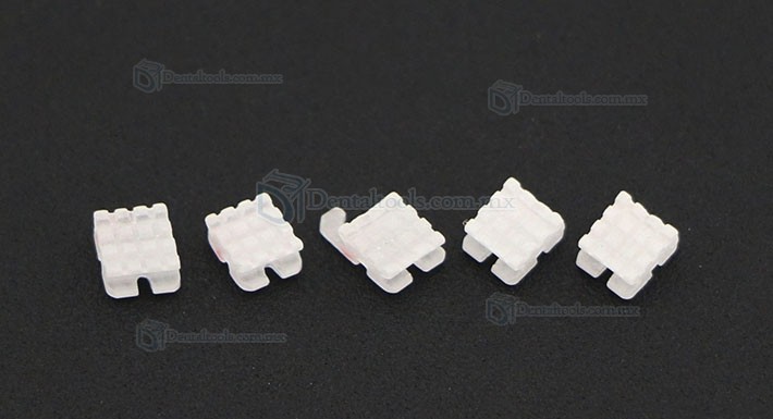 5 paquete dentales Ortodoncia Brackets de cerámica del Brackets ROTH 022 3 ganchos