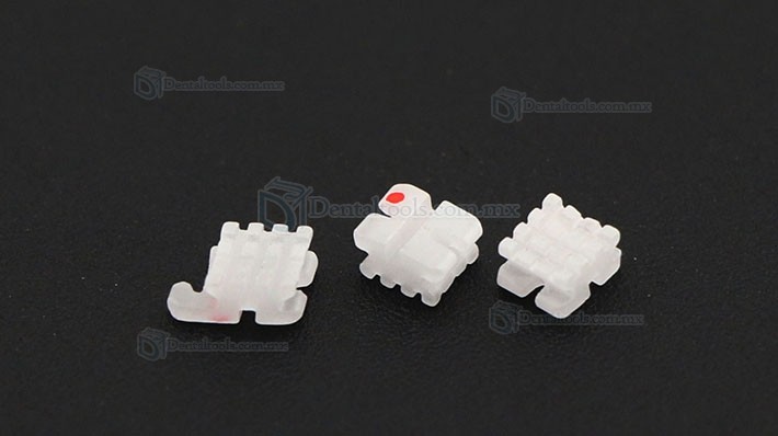5 paquete dentales Ortodoncia Brackets de cerámica del Brackets ROTH 022 3 ganchos