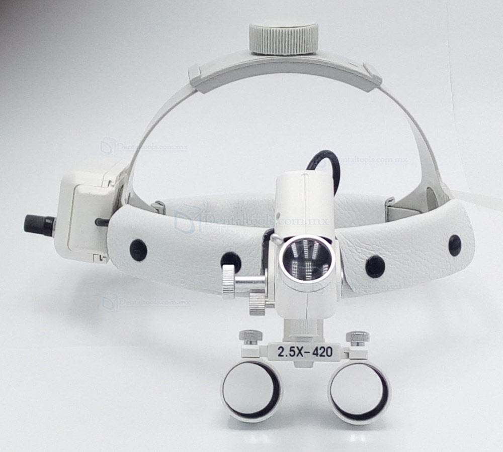 DY-105 Dental quirúrgico médico 2.5X420mm lupa con luz de cabeza LED DY-105 Dental quirúrgico médico 2.5X420mm lupa con luz de cabeza LED