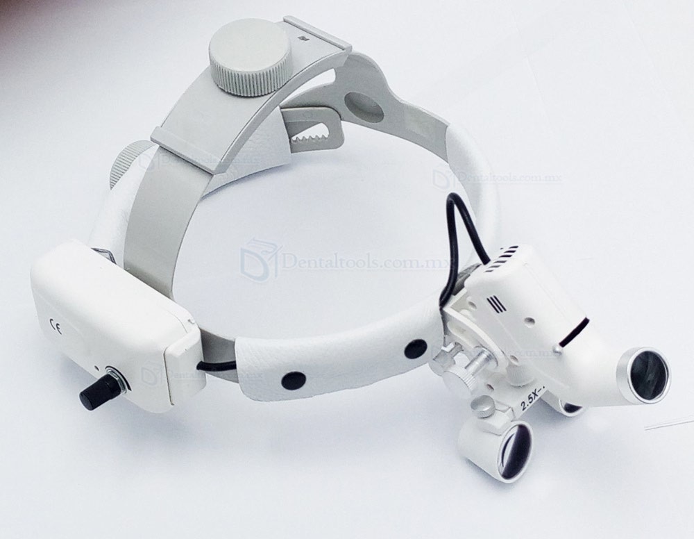 DY-105 Dental quirúrgico médico 2.5X420mm lupa con luz de cabeza LED DY-105 Dental quirúrgico médico 2.5X420mm lupa con luz de cabeza LED
