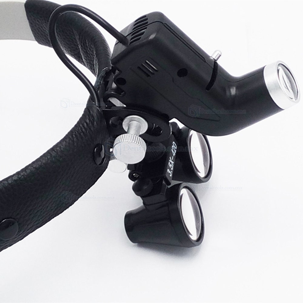 Dental frontoluz quirurgico led 3.5X420mm cuero diadema médico dentista lupa con luz DY-106 Dental frontoluz quirurgico led 3.5X420mm cuero diadema médico dentista lupa con luz DY-106