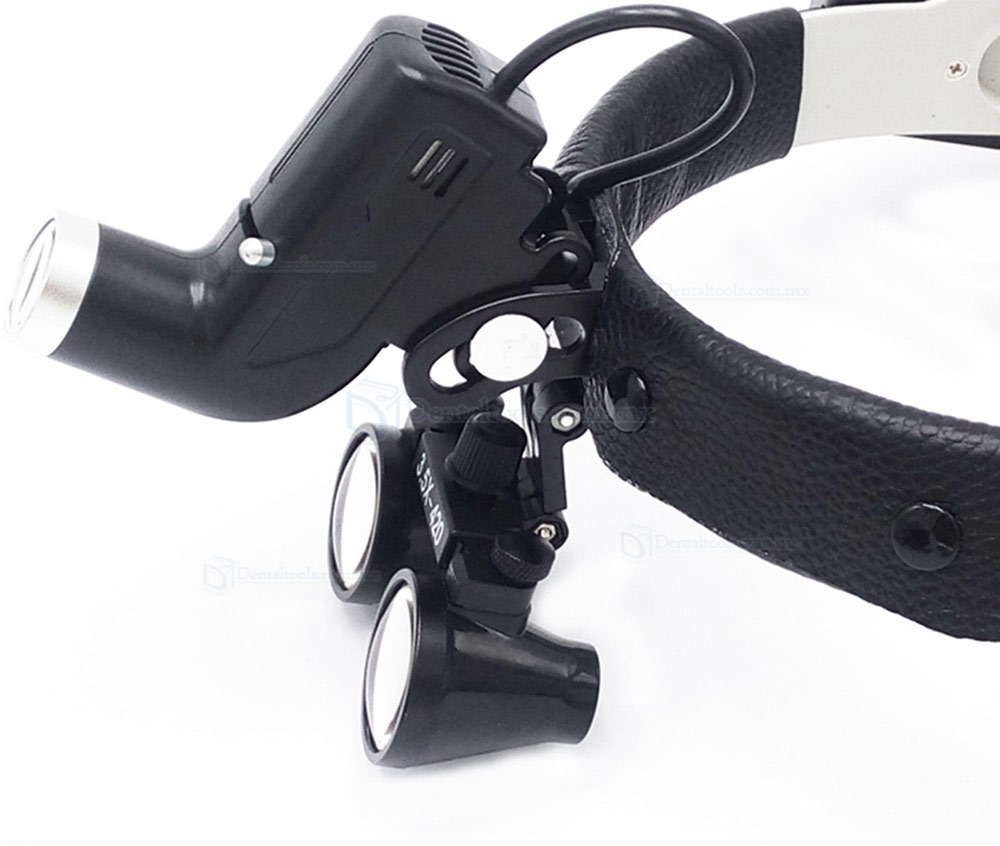 Dental frontoluz quirurgico led 3.5X420mm cuero diadema médico dentista lupa con luz DY-106 Dental frontoluz quirurgico led 3.5X420mm cuero diadema médico dentista lupa con luz DY-106