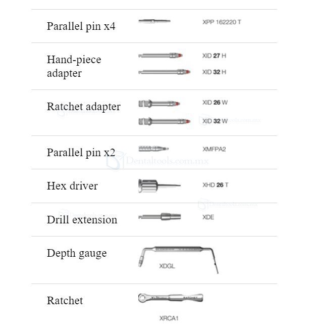 Dentium UXIF SuperLine Kit de instrumentos de cirugía de implantes dentales