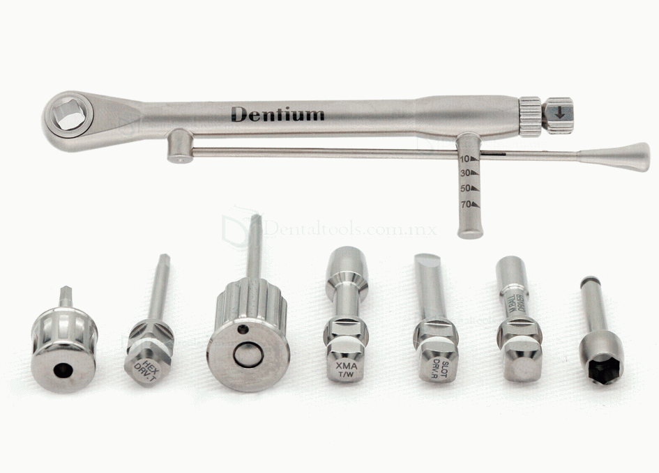 Dentium XIP Conjunto de instrumentos de implante de restauración protésica dental con destornilladores de llave dinamométrica