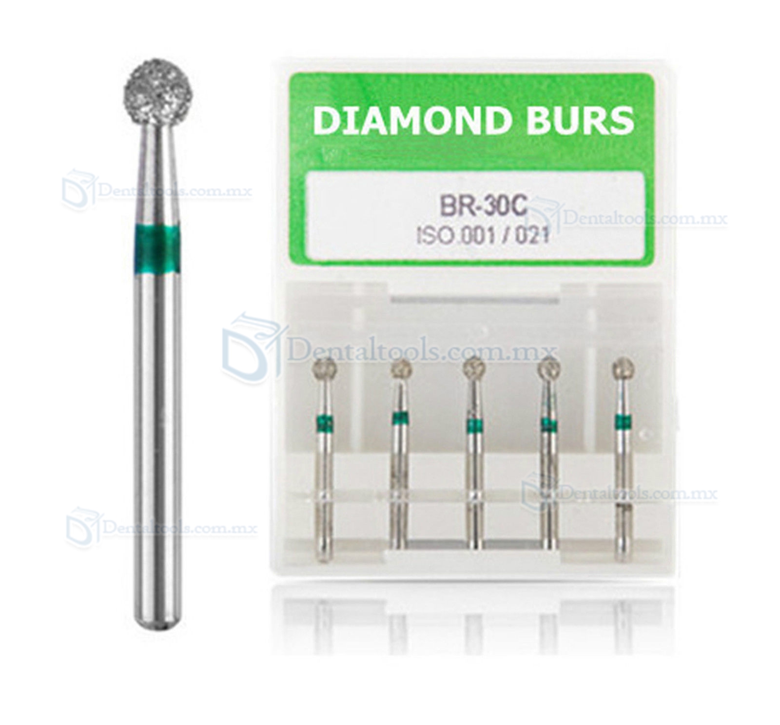 100PCS Diam Diamond Burs 1.6mm FG BR-31C