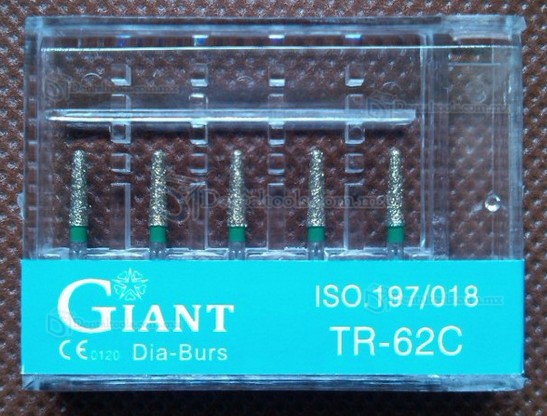 100PCS Diam Diamond Burs 1.6mm FG TR-62C