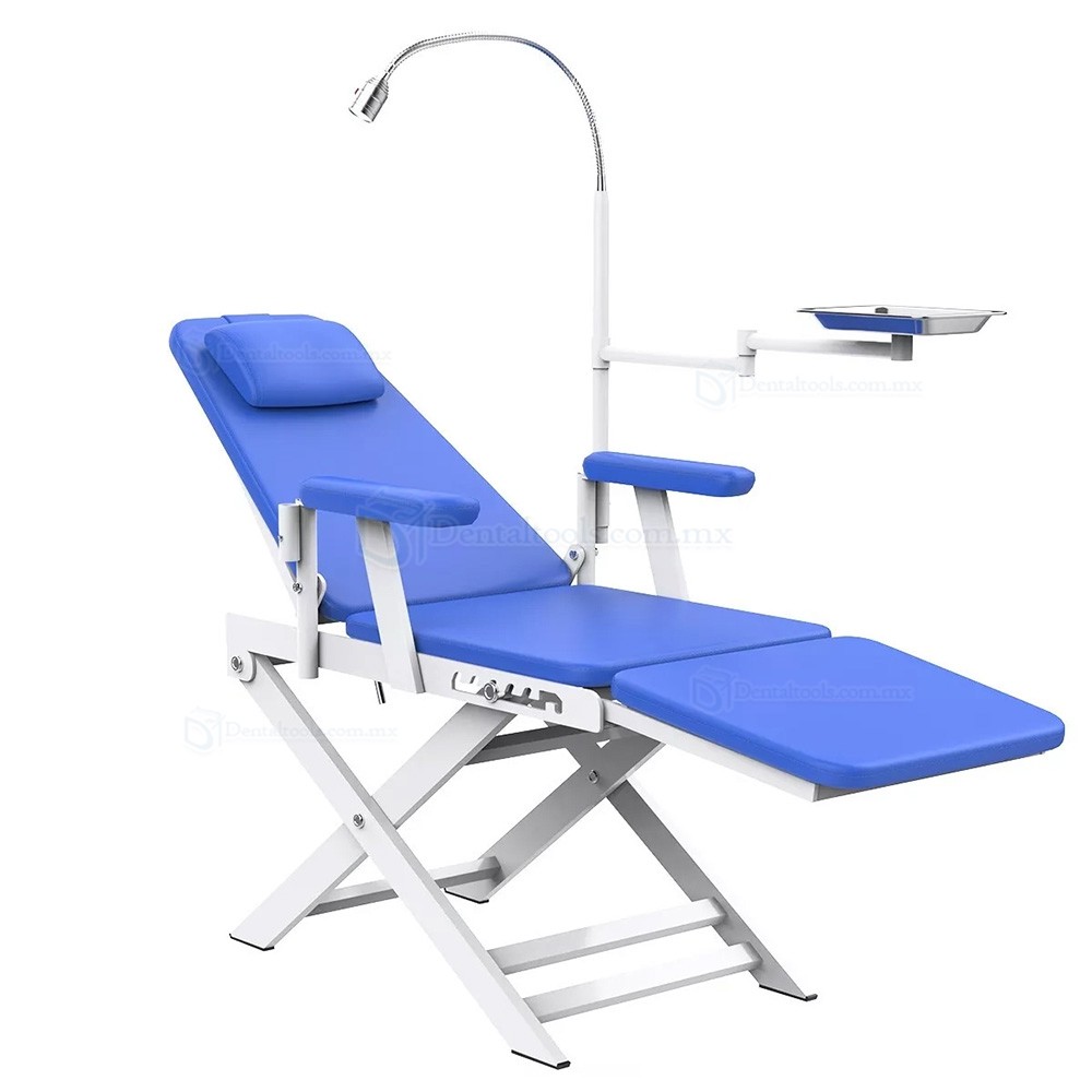 Sill&oacute;n Dental Plegable Port&aacute;til Sill&oacute;n Dental Plegable con Luz LED y Bandeja