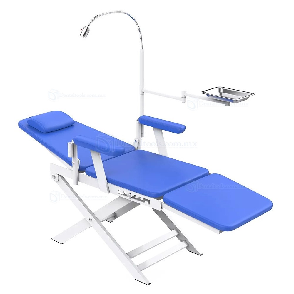 Sill&oacute;n Dental Plegable Port&aacute;til Sill&oacute;n Dental Plegable con Luz LED y Bandeja
