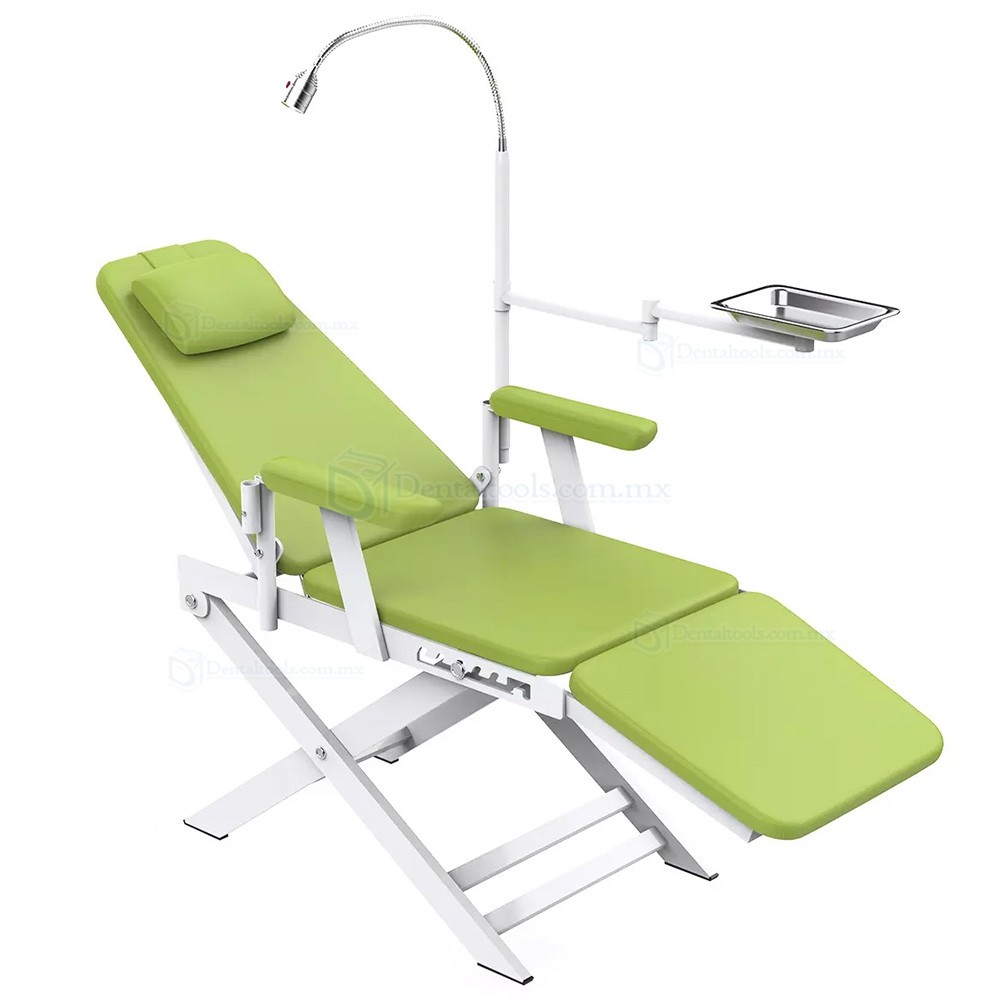 Sill&oacute;n Dental Plegable Port&aacute;til Sill&oacute;n Dental Plegable con Luz LED y Bandeja