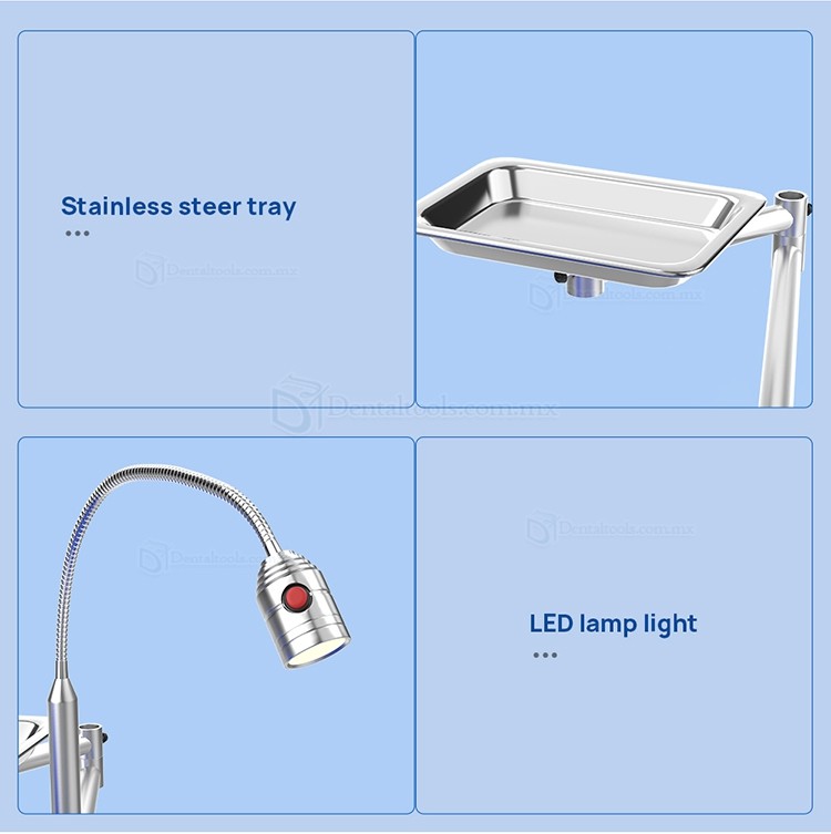 Sill&oacute;n Dental Plegable Port&aacute;til Sill&oacute;n Dental Plegable con Luz LED y Bandeja
