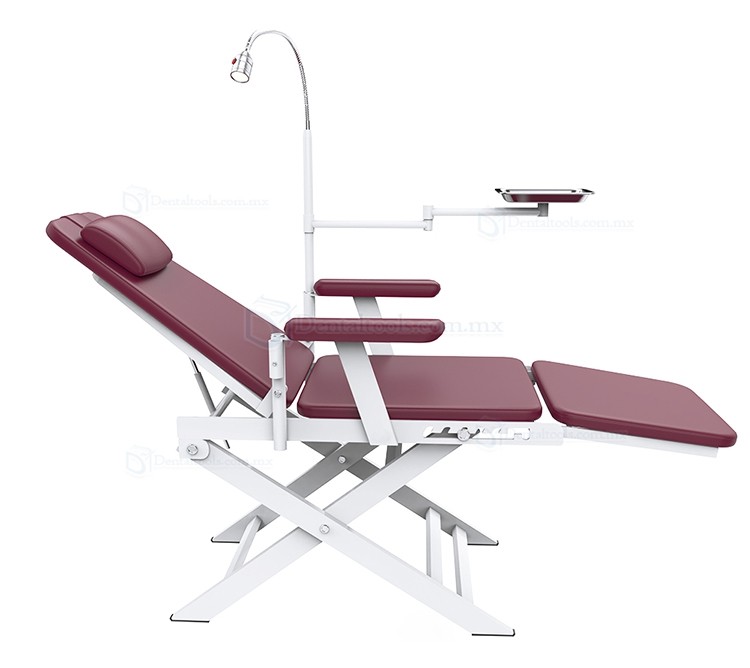 Sill&oacute;n Dental Plegable Port&aacute;til Sill&oacute;n Dental Plegable con Luz LED y Bandeja
