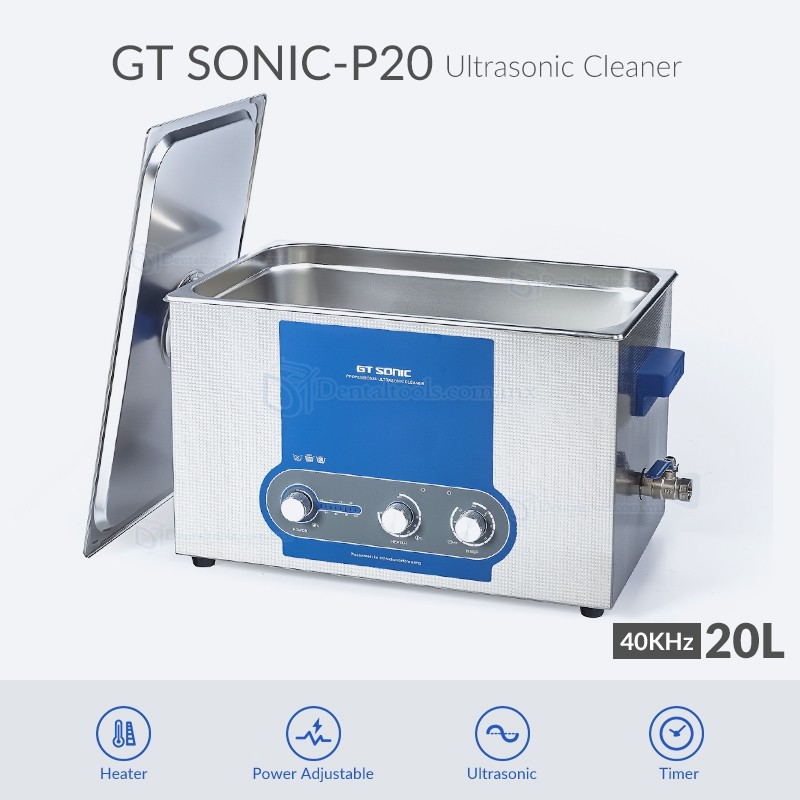 GT SONIC Serie P Limpiador Ultrasónico de 2L a 27L con Potencia Ajustable y Calentamiento GT SONIC Serie P Limpiador Ultrasónico de 2L a 27L con Potencia Ajustable y Calentamiento