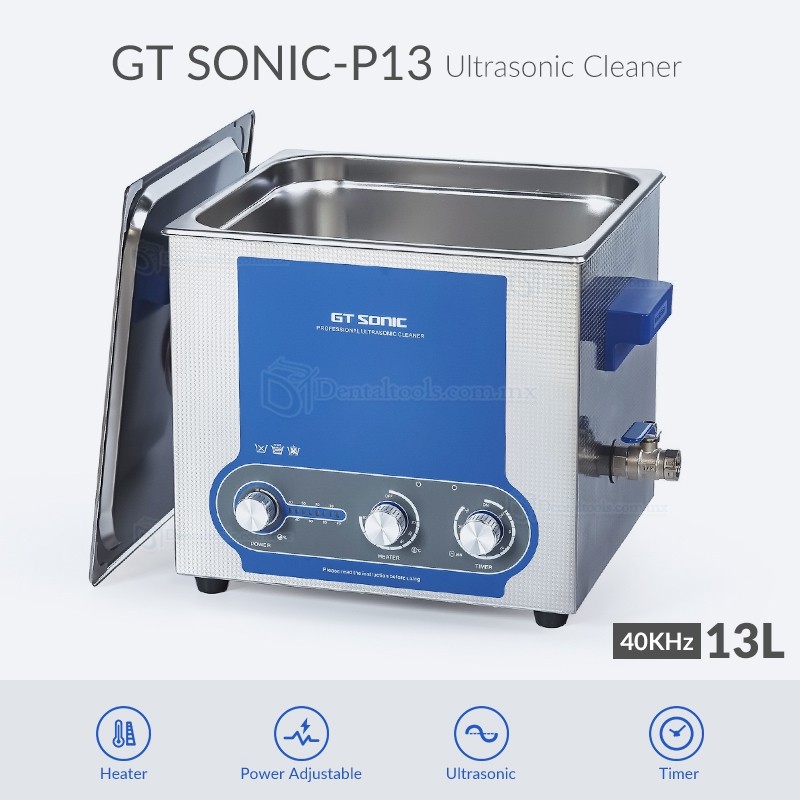 GT SONIC Serie P Limpiador Ultrasónico de 2L a 27L con Potencia Ajustable y Calentamiento GT SONIC Serie P Limpiador Ultrasónico de 2L a 27L con Potencia Ajustable y Calentamiento