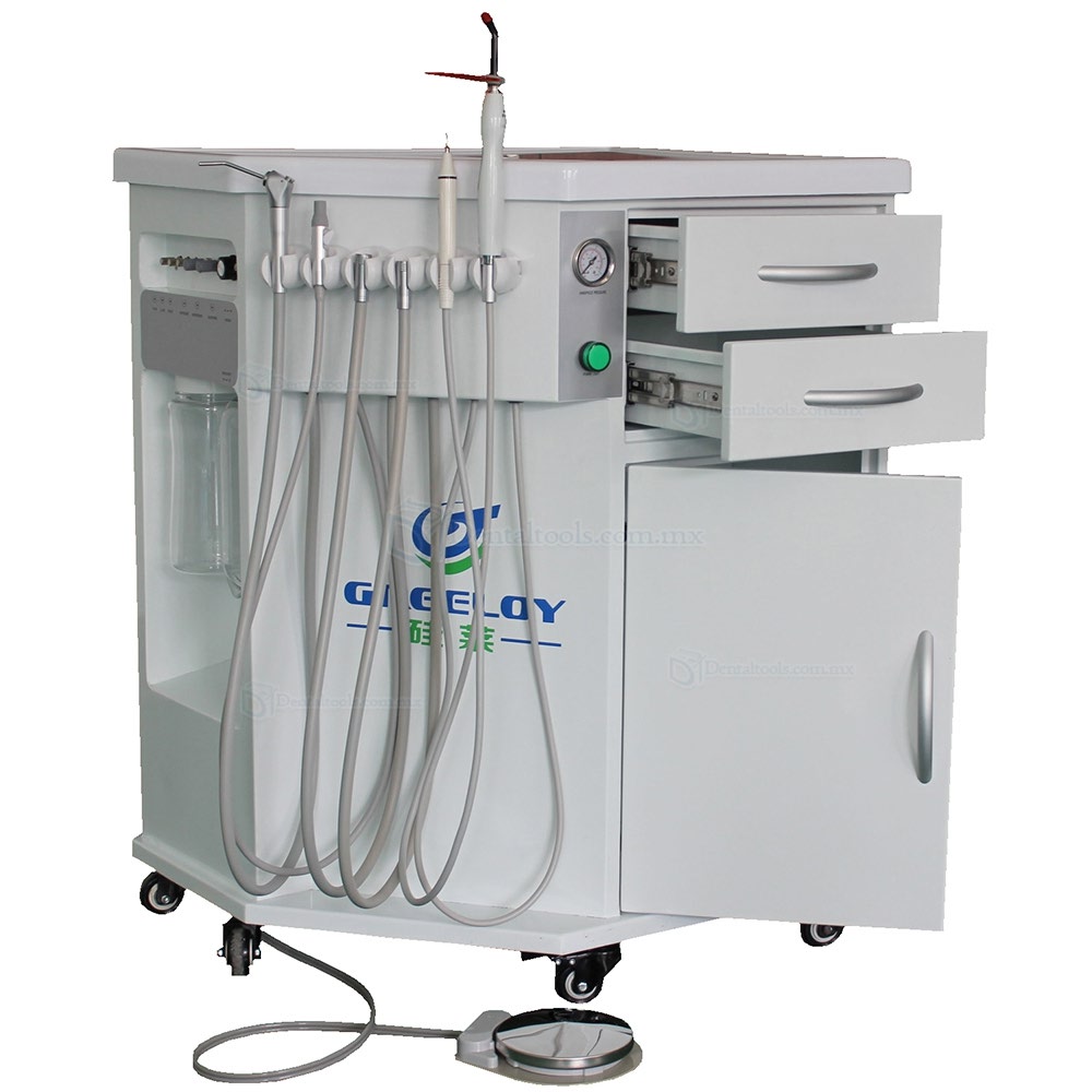 GREELOY® GU-P212 Sistema de Entrega Dental Móvil (Lamparas de Fotocurado + Escalador + Triplex Syring)
