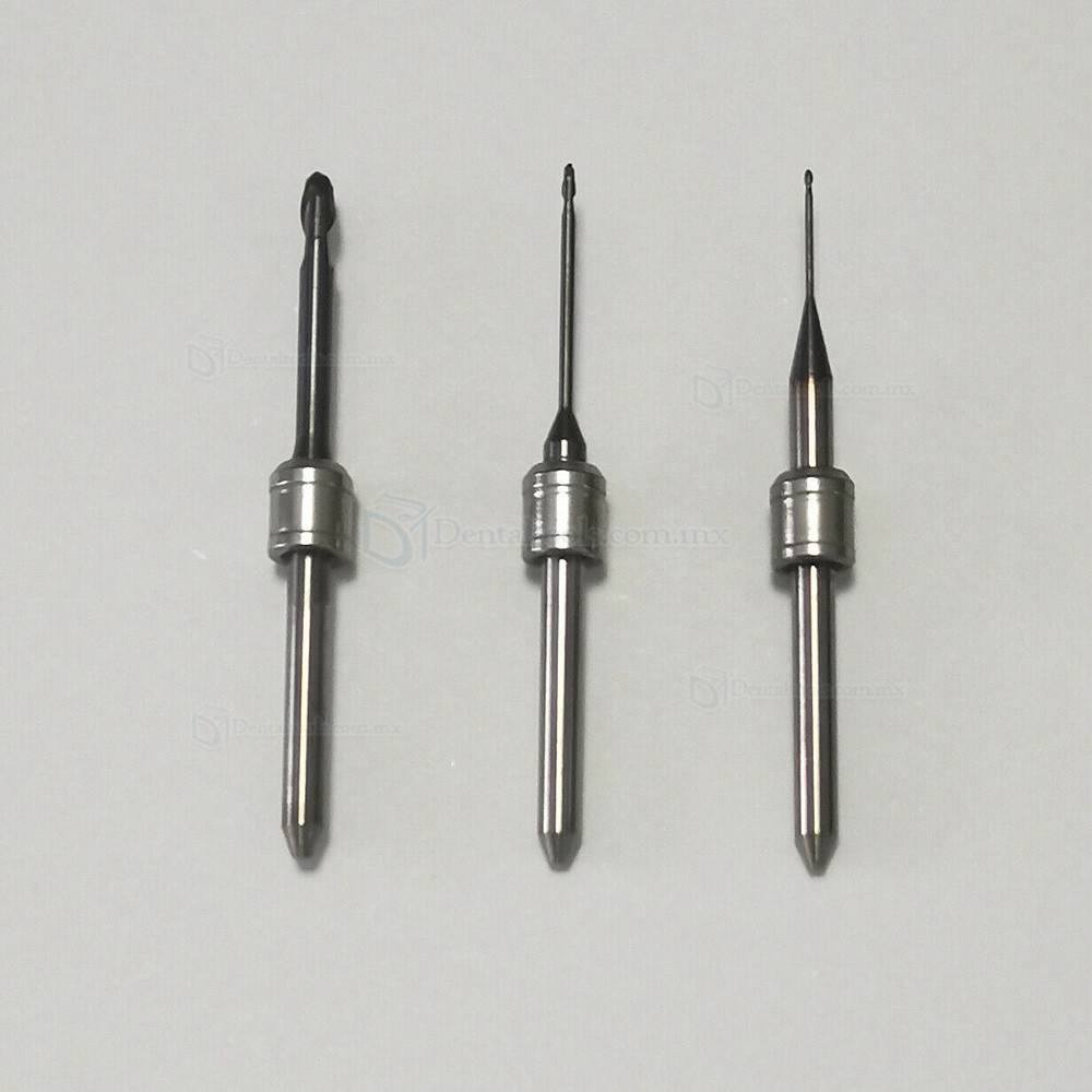 3PCS Fresas dentales para fresadora Cadcam 0,6/1,0/2,5mm para Amann Girrbach