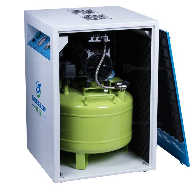 Greeloy GA-81X Compresor de aire dental sin aceite con gabinete Greeloy GA-81X Compresor de aire dental sin aceite con gabinete