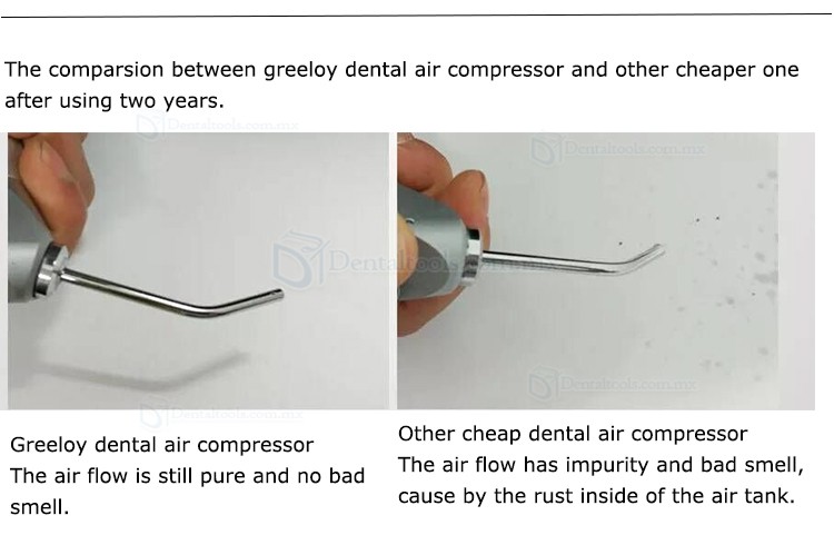 Greeloy GA-81X Compresor de aire dental sin aceite con gabinete Greeloy GA-81X Compresor de aire dental sin aceite con gabinete