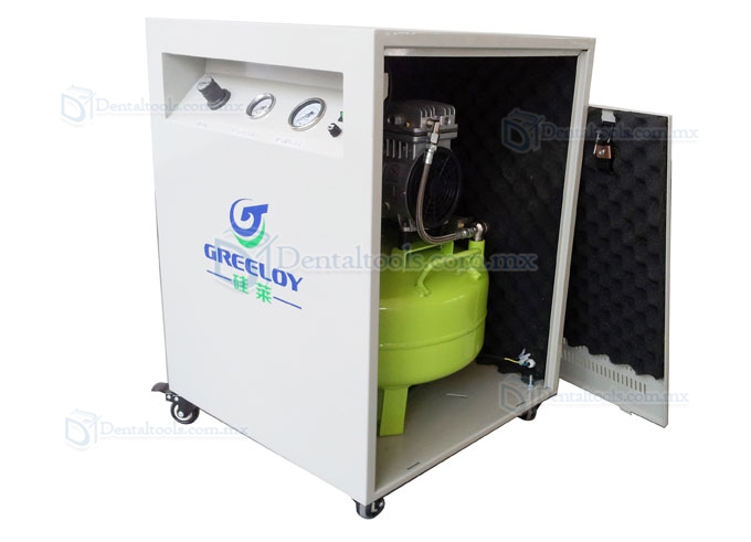 Greeloy® 800W Compresor De Aire Dental GA-81XY Con Dryer y Silent Cabinet